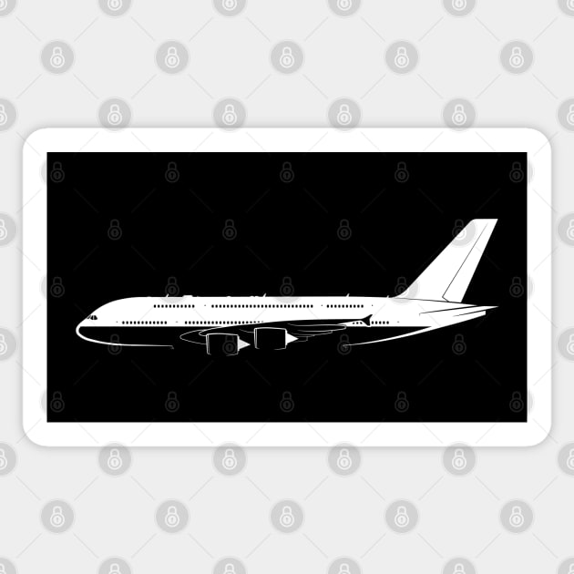 Airbus A380-800 Silhouette Sticker by Car-Silhouettes